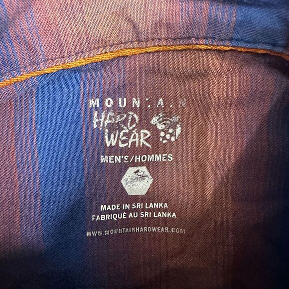 Mountain Hardwear‎ Shirt Mens Small Blue Striped Long Sleeve Flannel - Picture 3 of 12